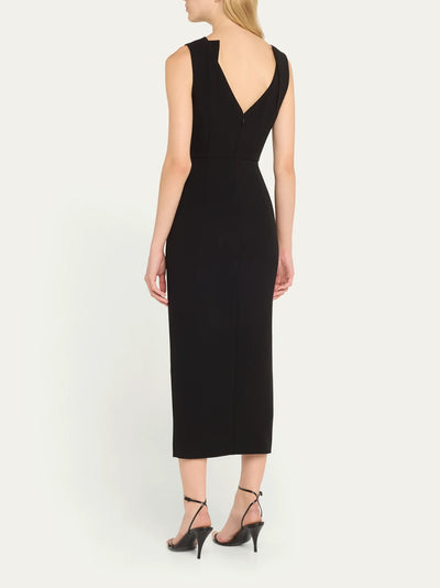 Heavy Cady Midi Dress (Black)