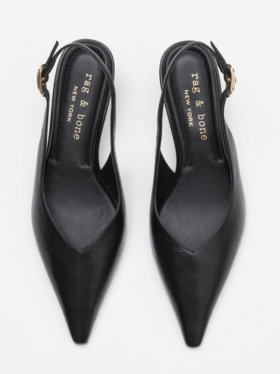 Madison Slingback Heel Black