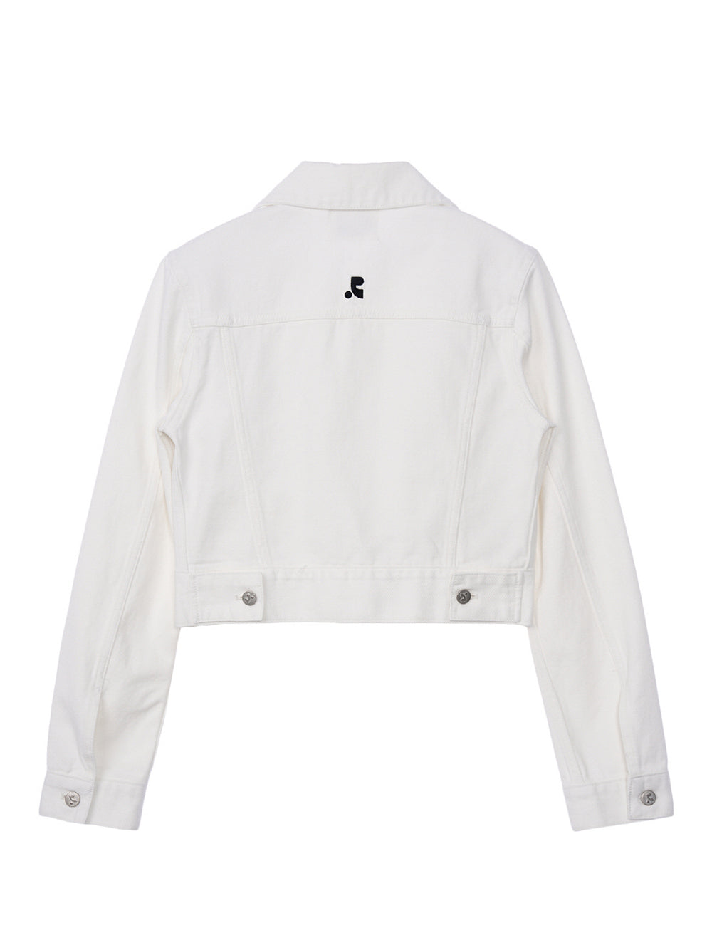 RR Crop Denim Jacket (White)