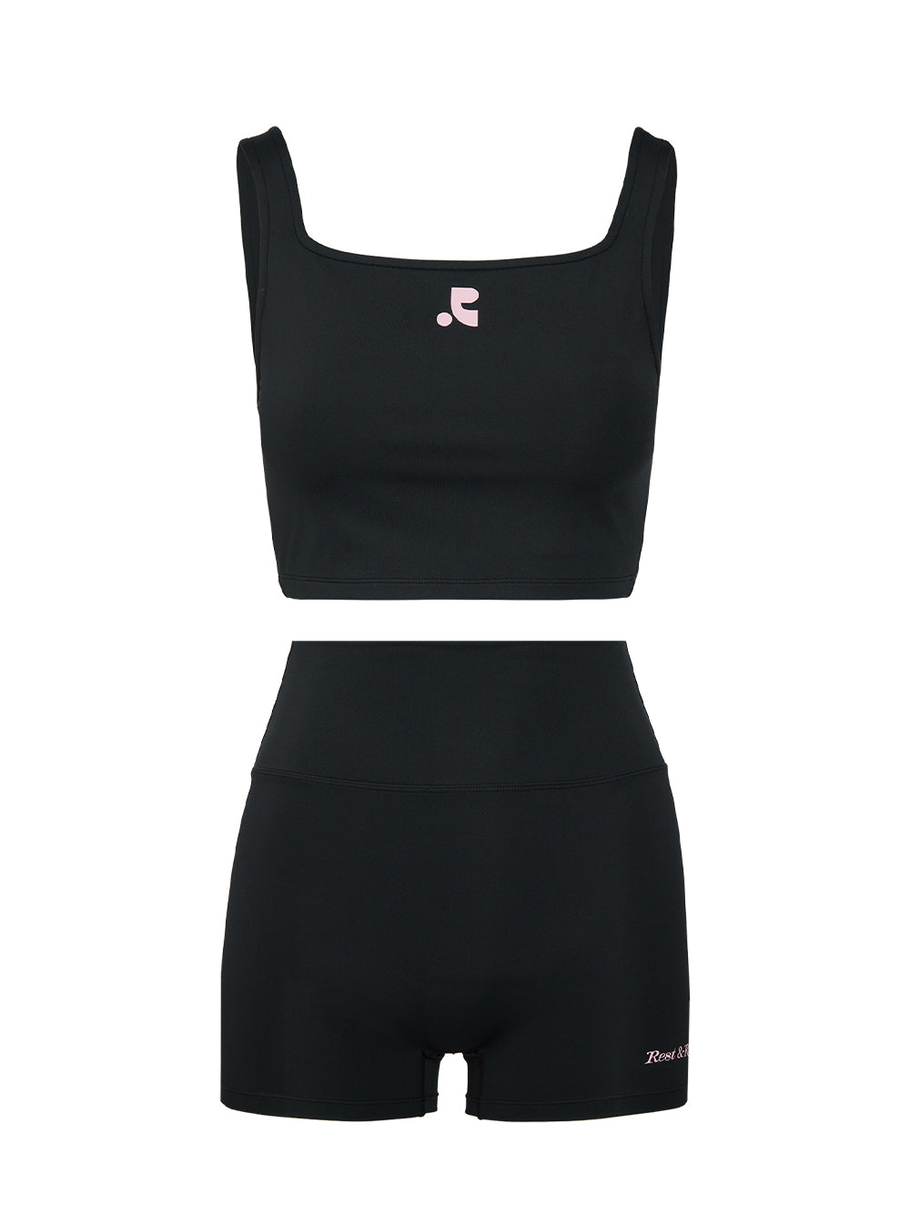 Logo Top+shorts Set Black