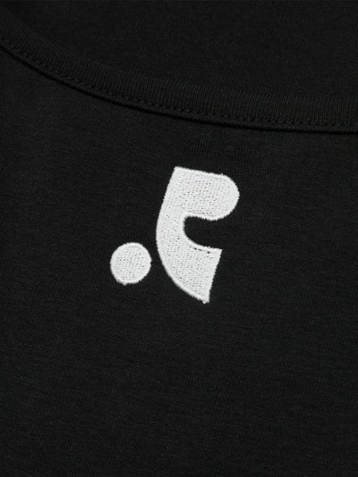 Wide U-neck Tank Top Black