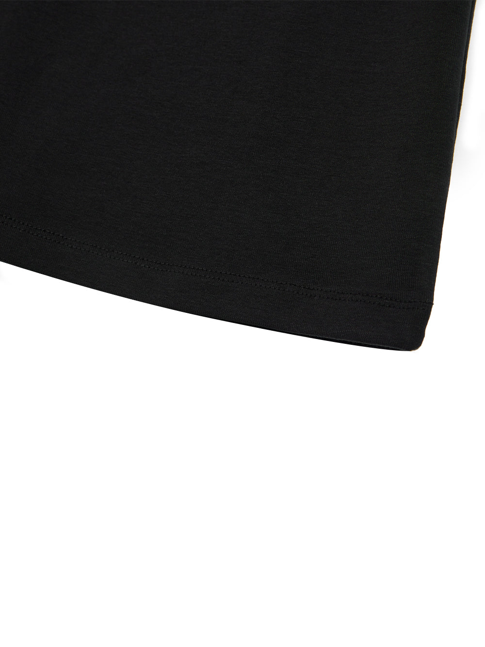 Wide U-neck Tank Top Black