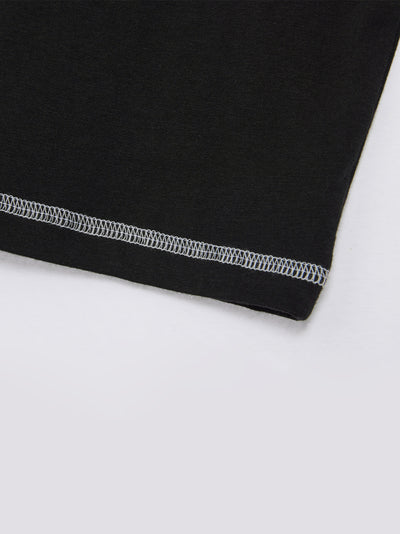 Raglan Crop Top Black