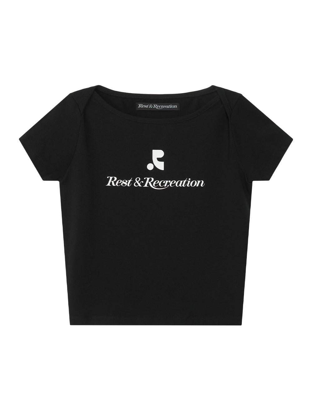 Logo Lip Neck T-shirt Black