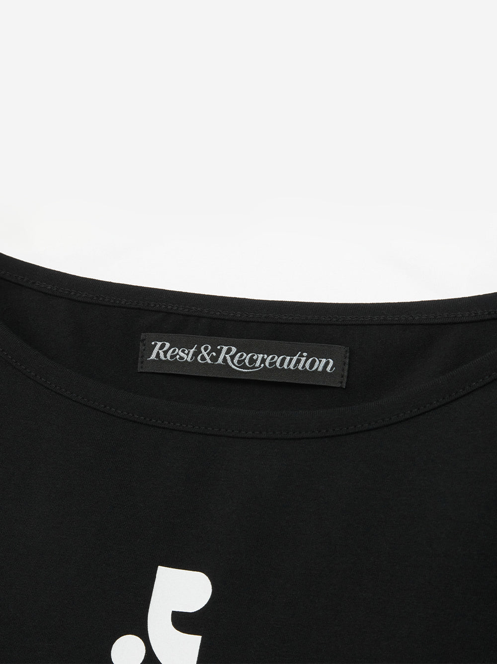 Logo Lip Neck T-shirt Black