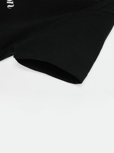 Logo Lip Neck T-shirt Black