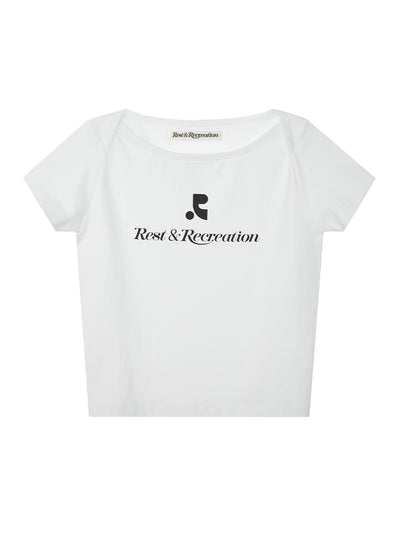 Logo Lip Neck T-shirt White