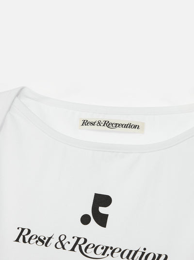 Logo Lip Neck T-shirt White