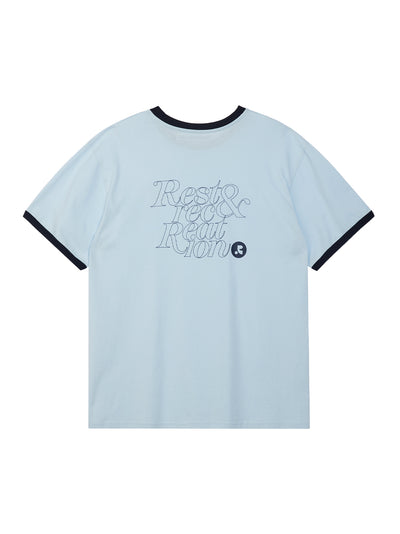 Logo Ringer T-shirt Sky Blue