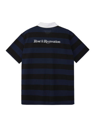 Stripe Rugby T-shirt Blue