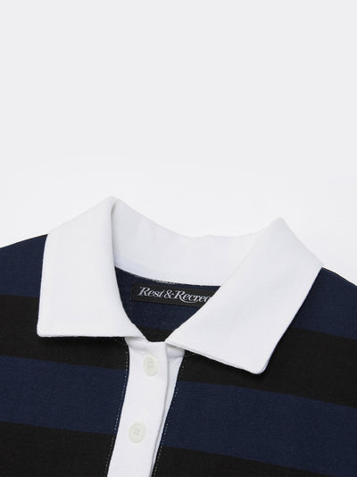 Stripe Rugby T-shirt Blue