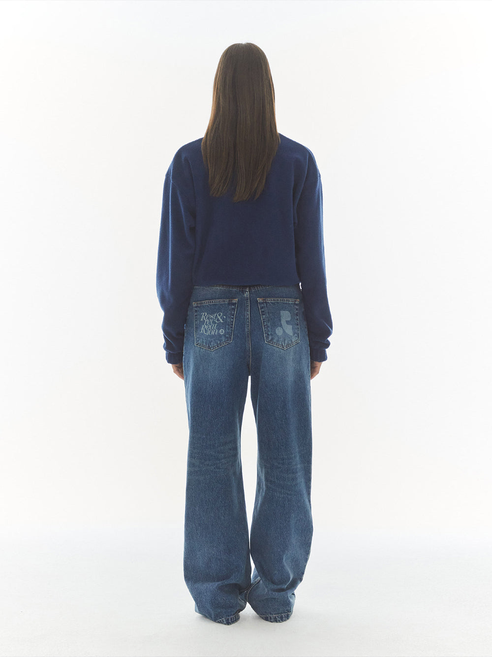 Washed Denim Pants (Blue)