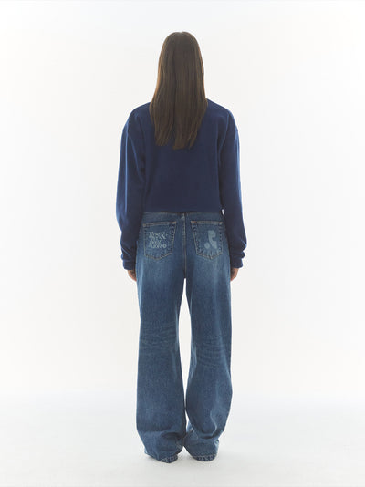 Washed Denim Pants (Blue)