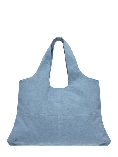 Cotton Shoulder Bag (Sky Blue)