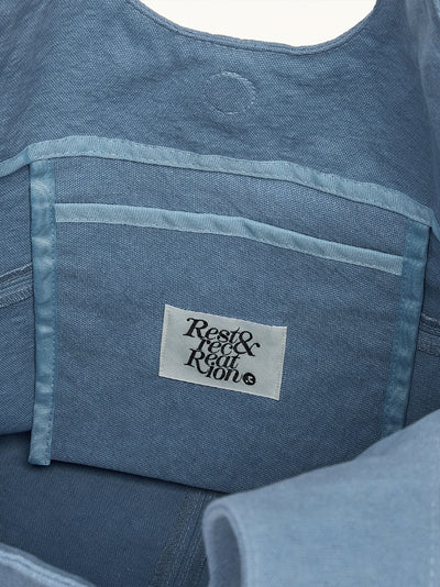 Cotton Shoulder Bag (Sky Blue)