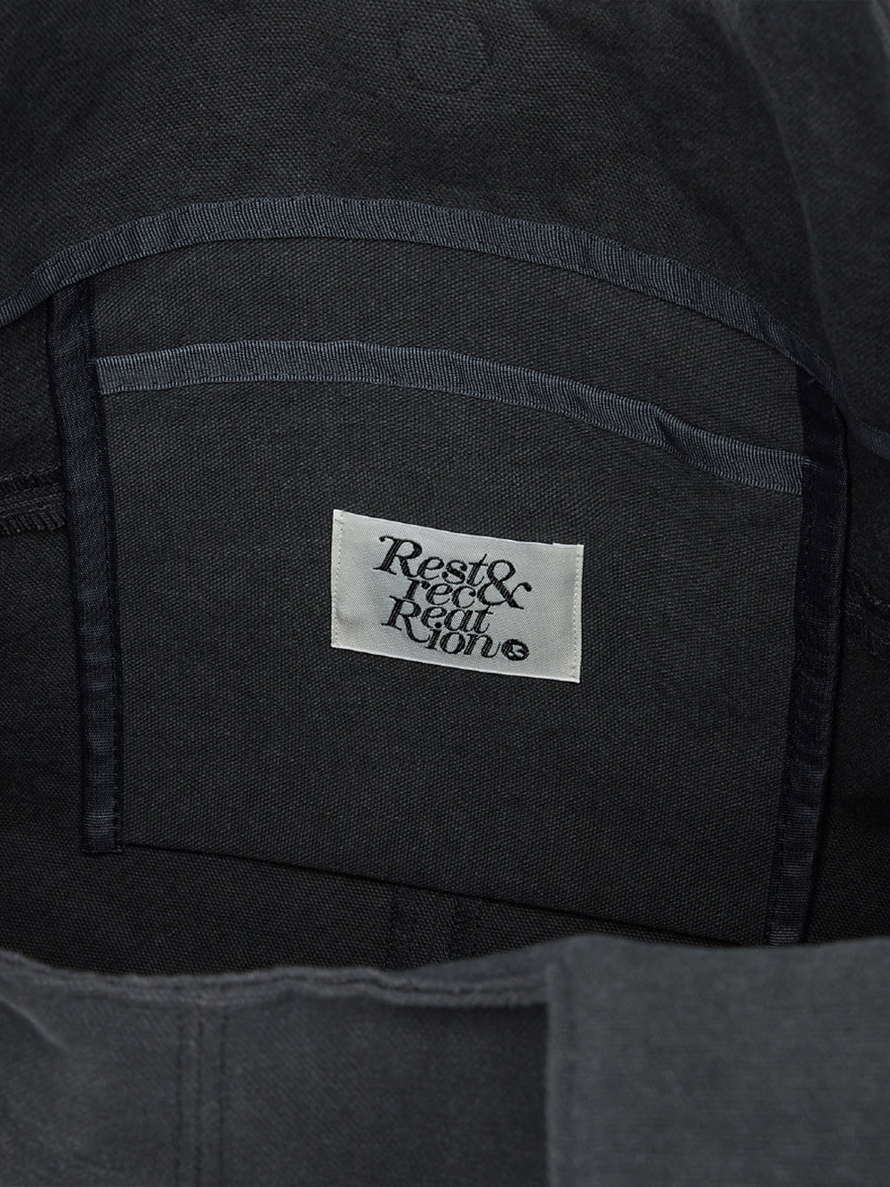 Cotton Shoulder Bag (Charcoal)