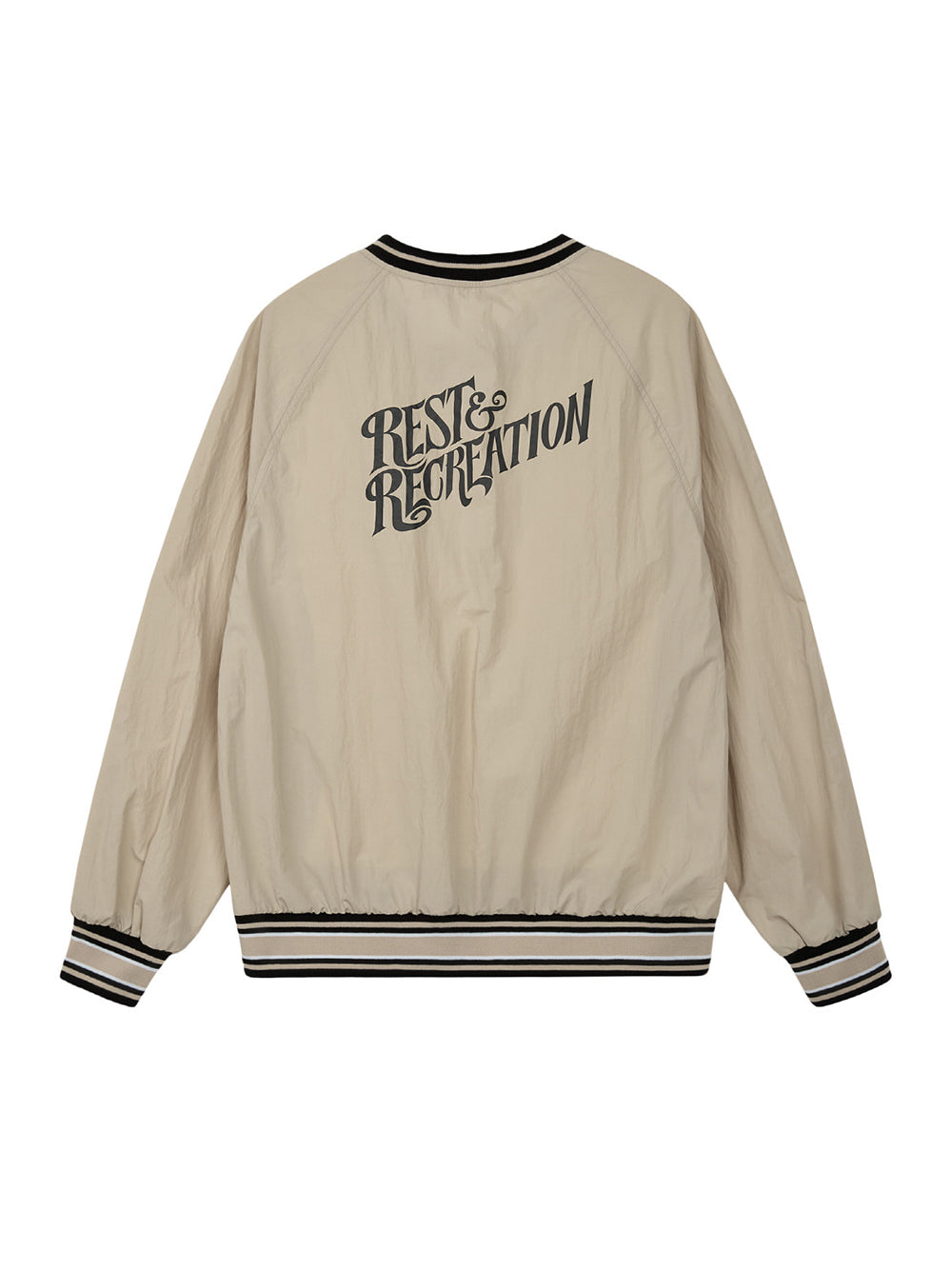 V-Neck Wind Shirt Beige