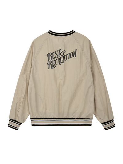 V-Neck Wind Shirt Beige