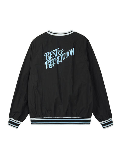 V-Neck Wind Shirt Black