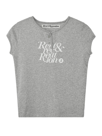 Cap Sleeve T-Shirt Grey