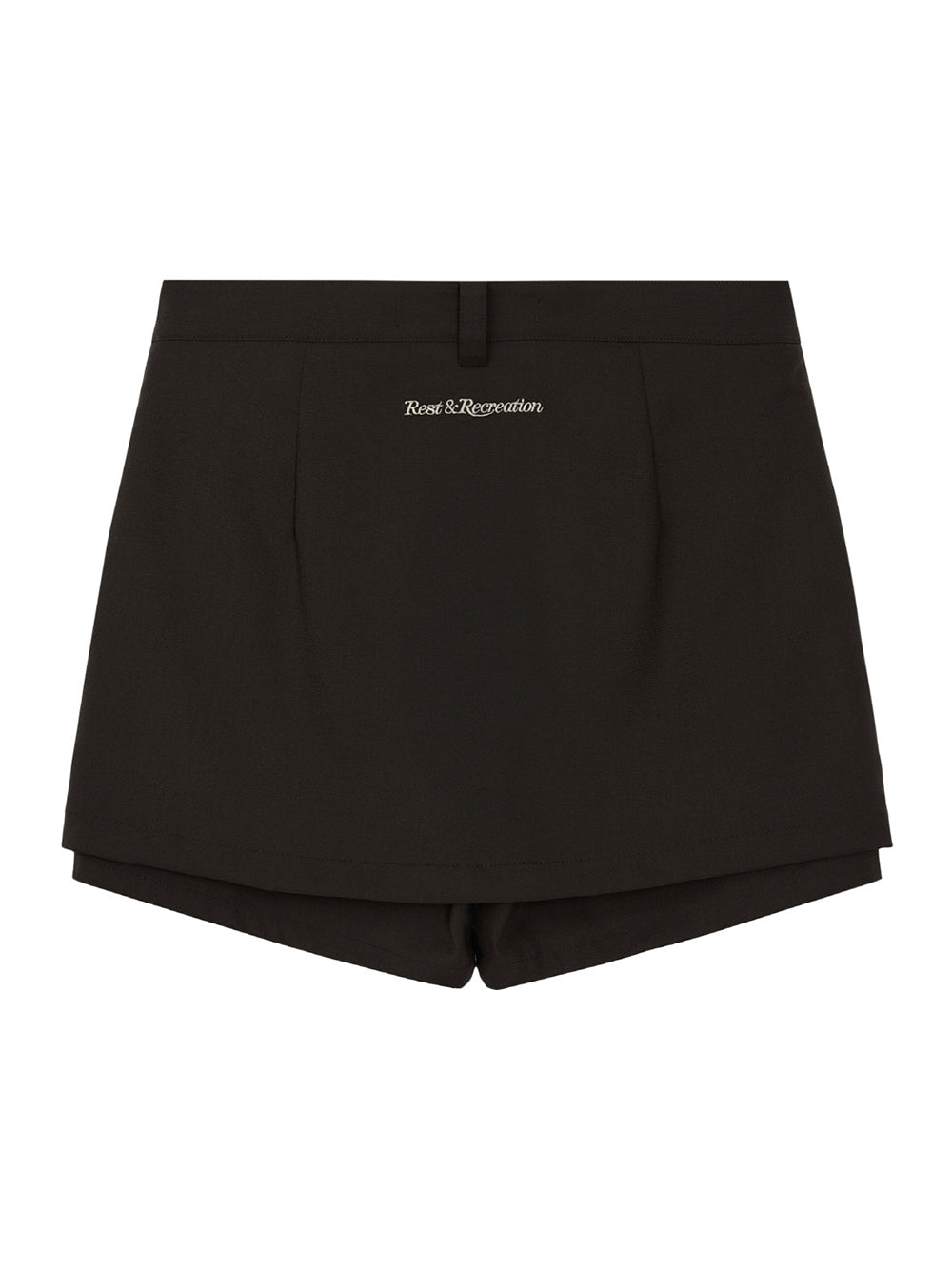 Low Rise Button Skort (Brown)