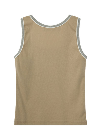 Square Neck Sleeveless (Beige)