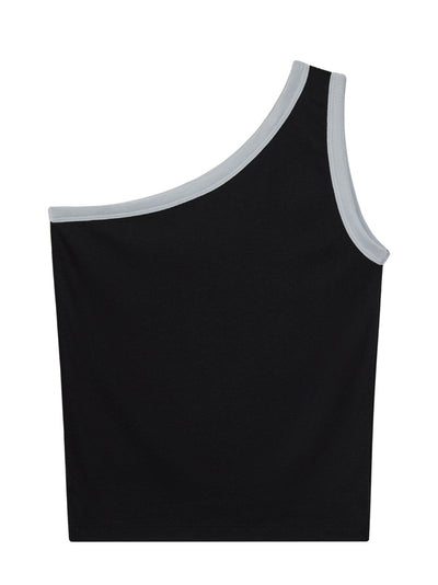 One Shoulder Sleeveless (Black)