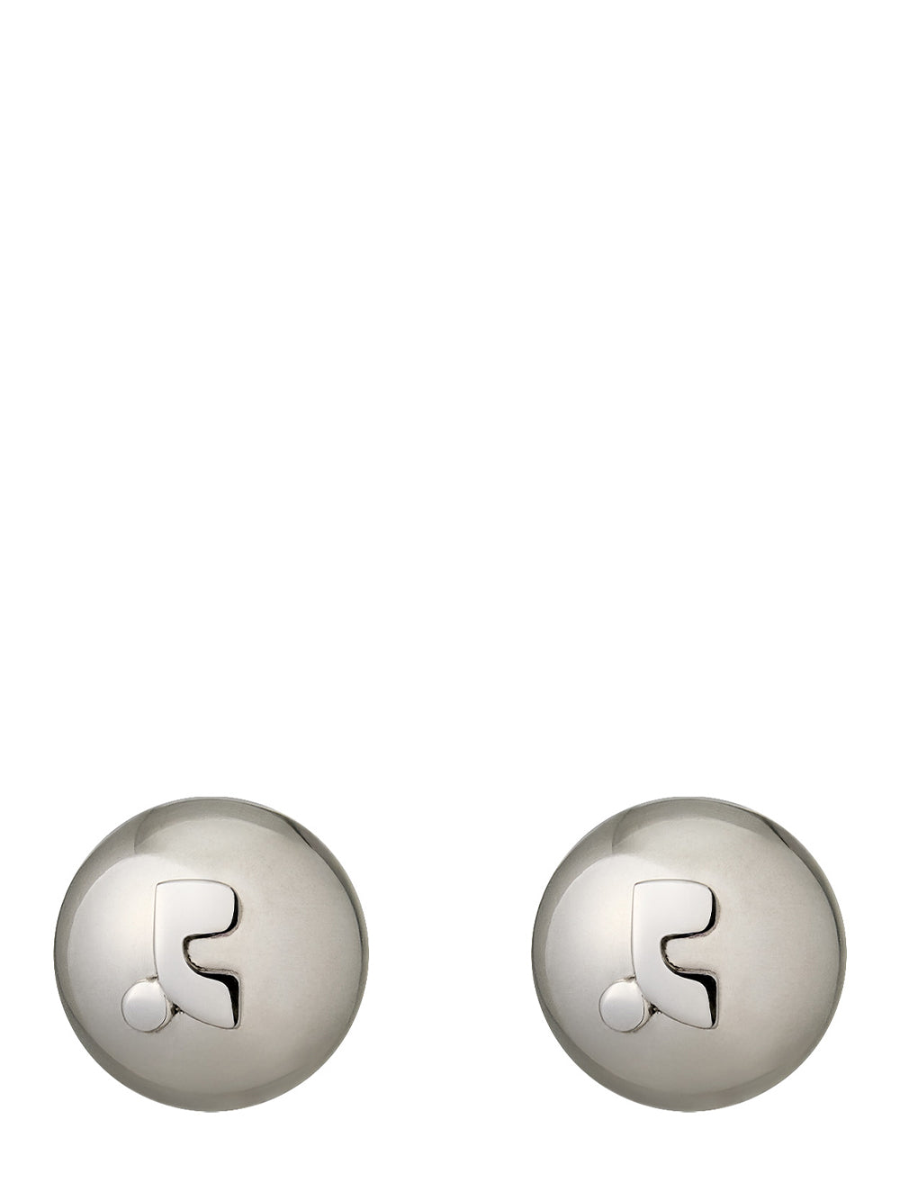Logo Ball Earring Silver