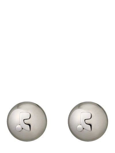 Logo Ball Earring Silver