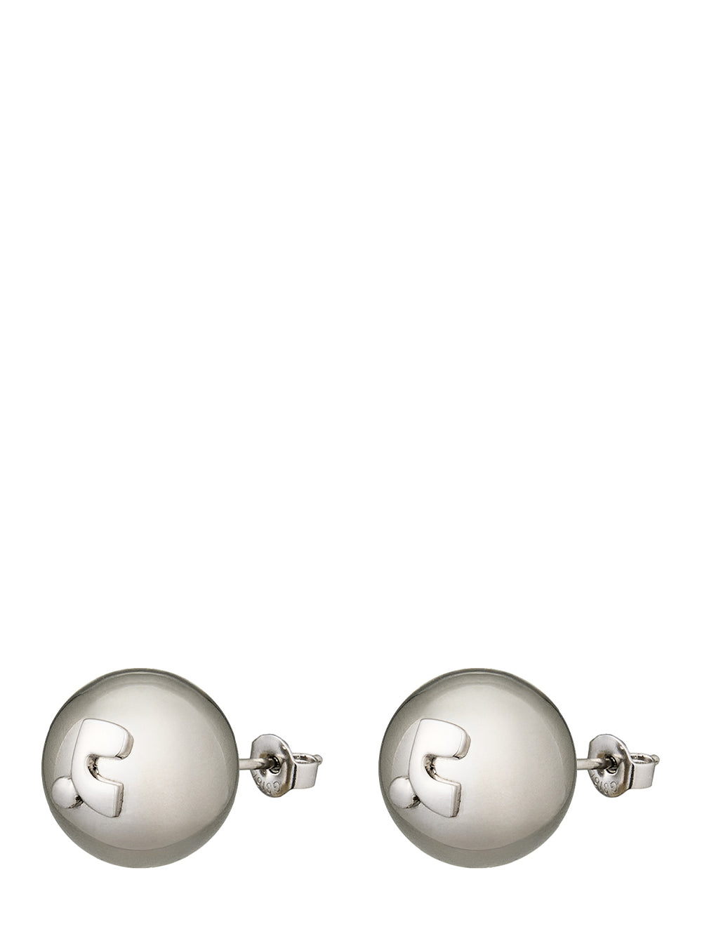 Logo Ball Earring Silver