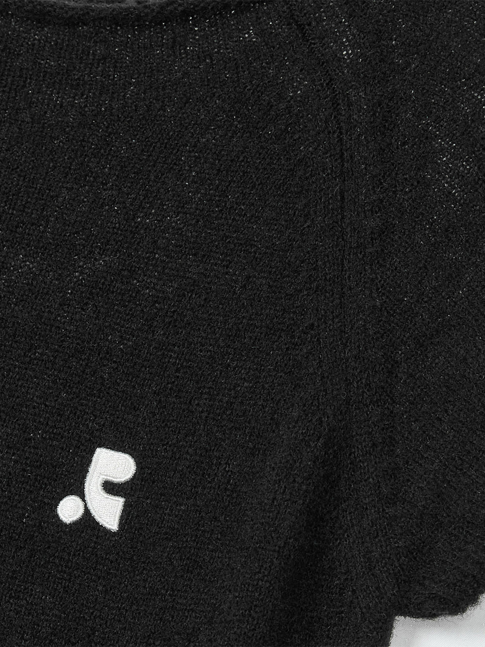 Raglan Half Sleeve Knit Top (Black)