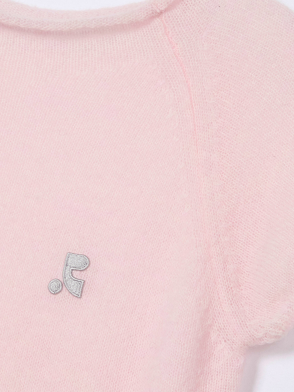 Raglan Half Sleeve Knit Top Pink