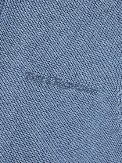 Slim Fit Half Zip-Up Knit (Light Blue)