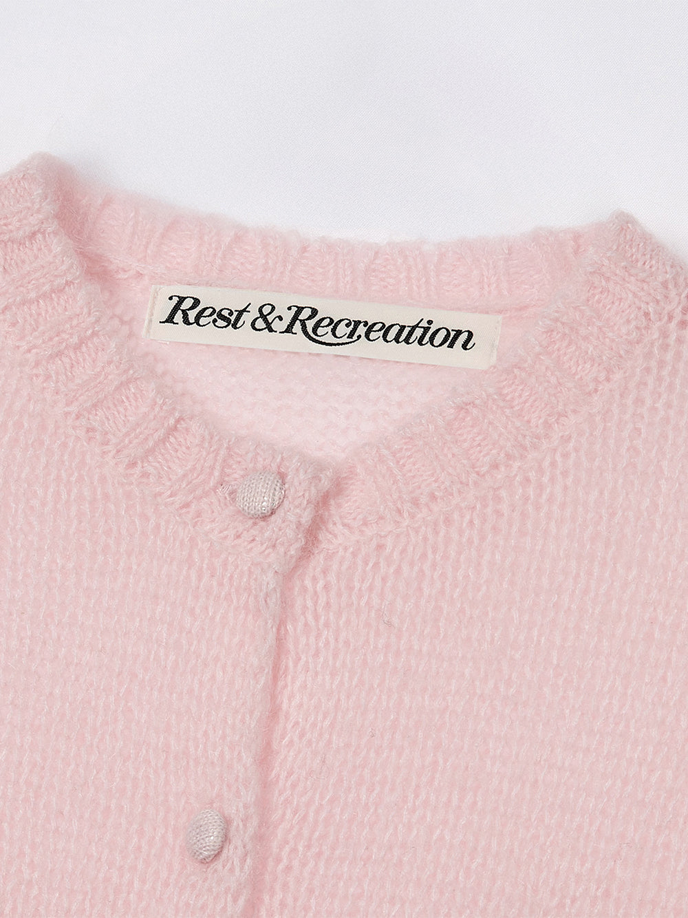 Button Hole Knit Cardigan (Pink)