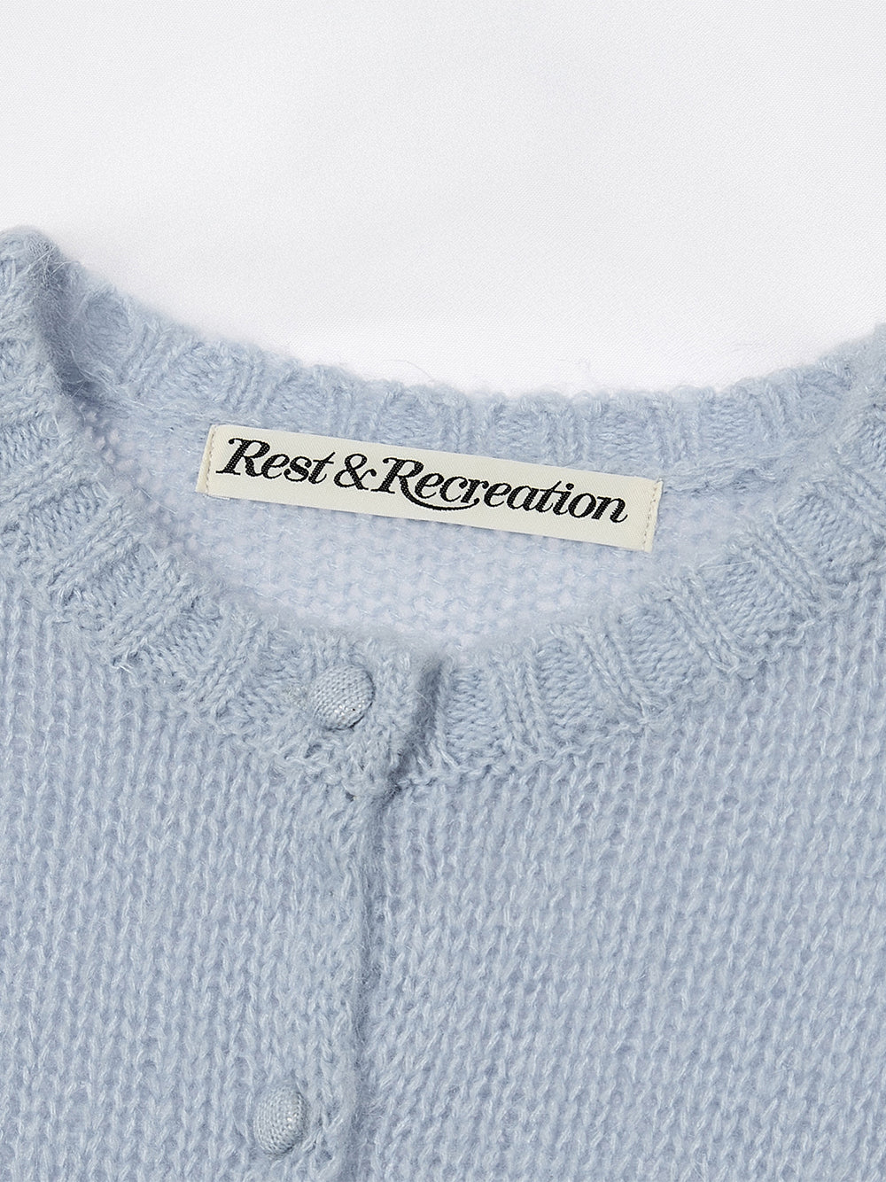 Button Hole Knit Cardigan Sky Blue