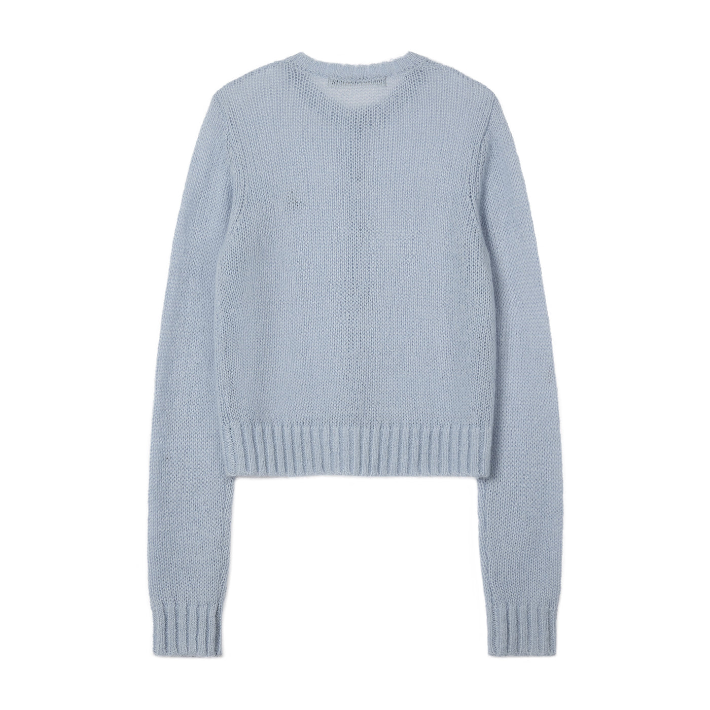 Button Hole Knit Cardigan Sky Blue