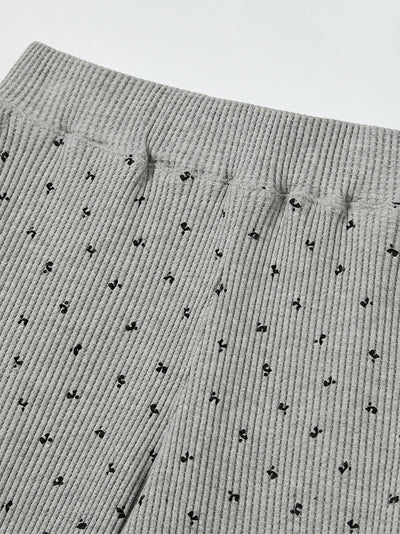 Rr Pattern Flare Pants Grey