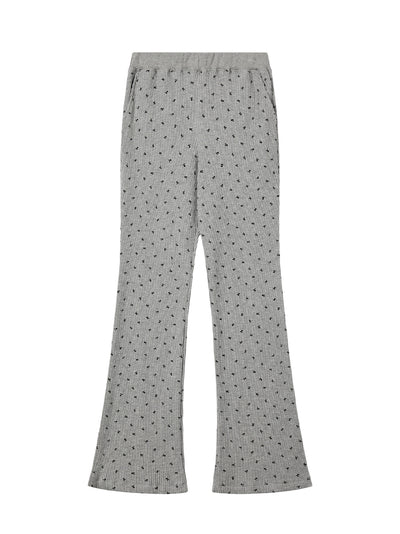 Rr Pattern Flare Pants Grey