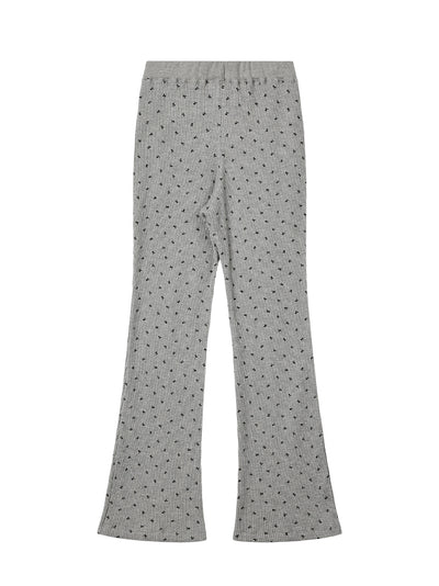 Rr Pattern Flare Pants Grey