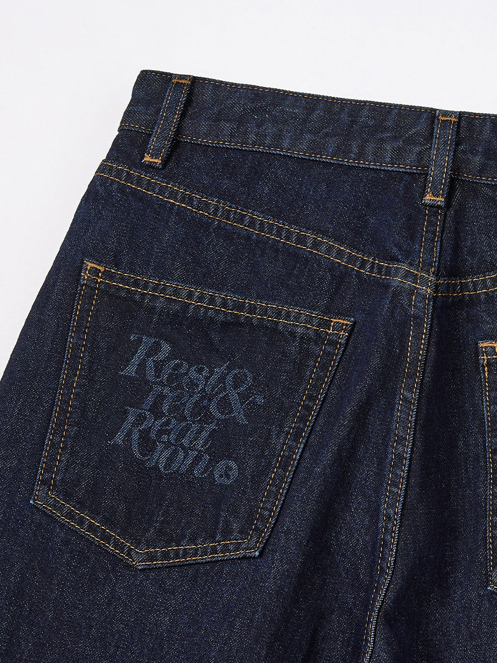 Roll-Up Wide Jeans Blue