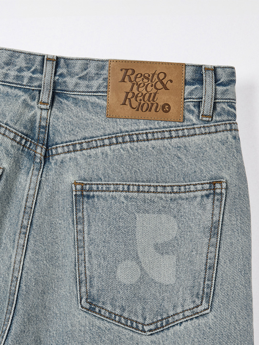 Roll-Up Wide Jeans Light Blue