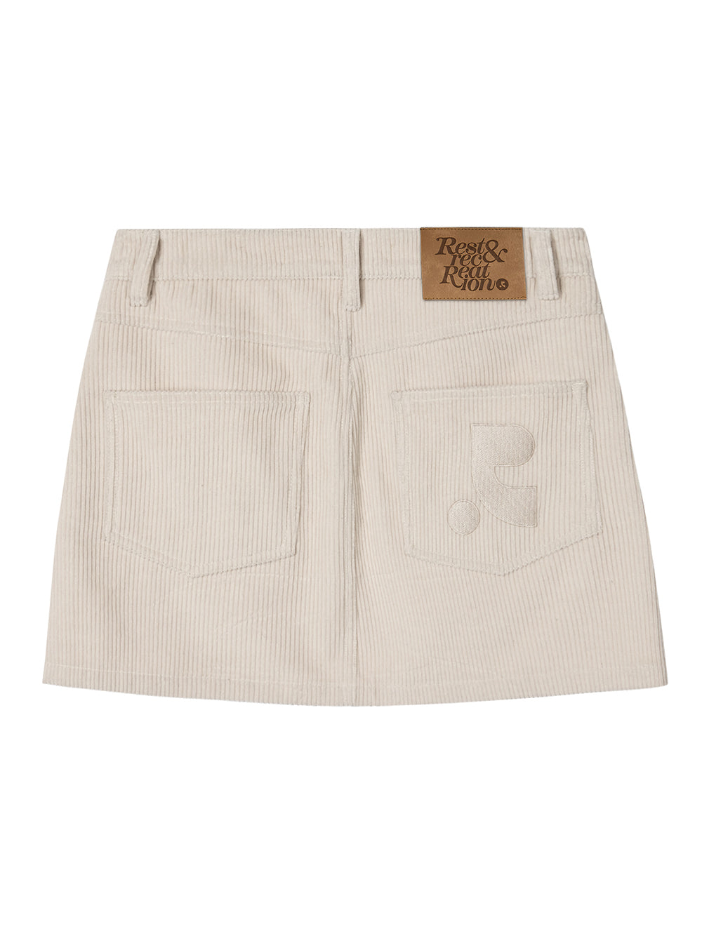 Coduroy Unbalance Skirt Pink