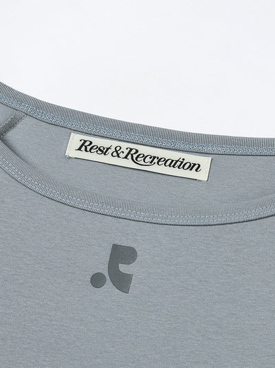 U-Neck Raglan Top Blue