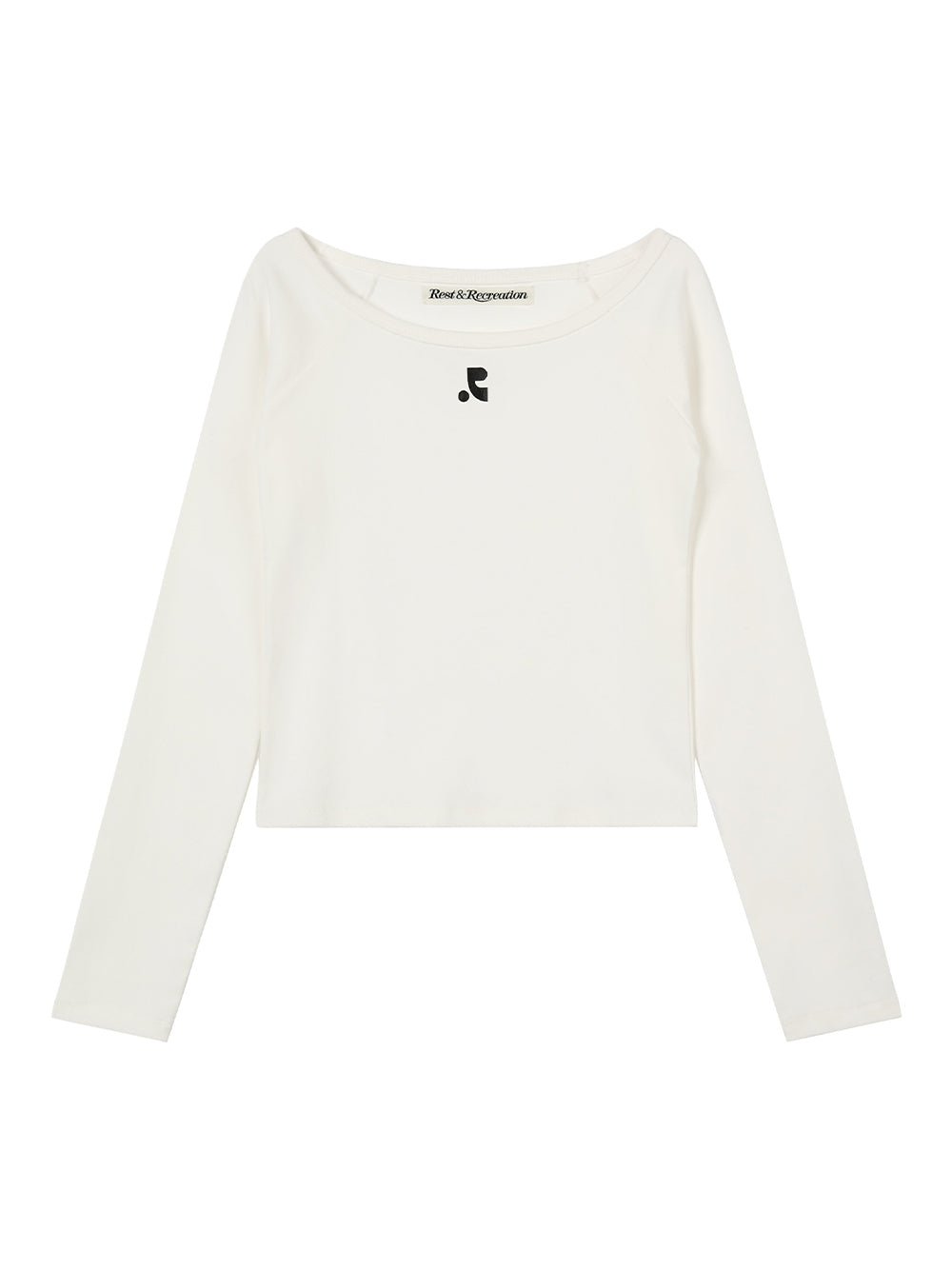 U-Neck Raglan Top Ivory