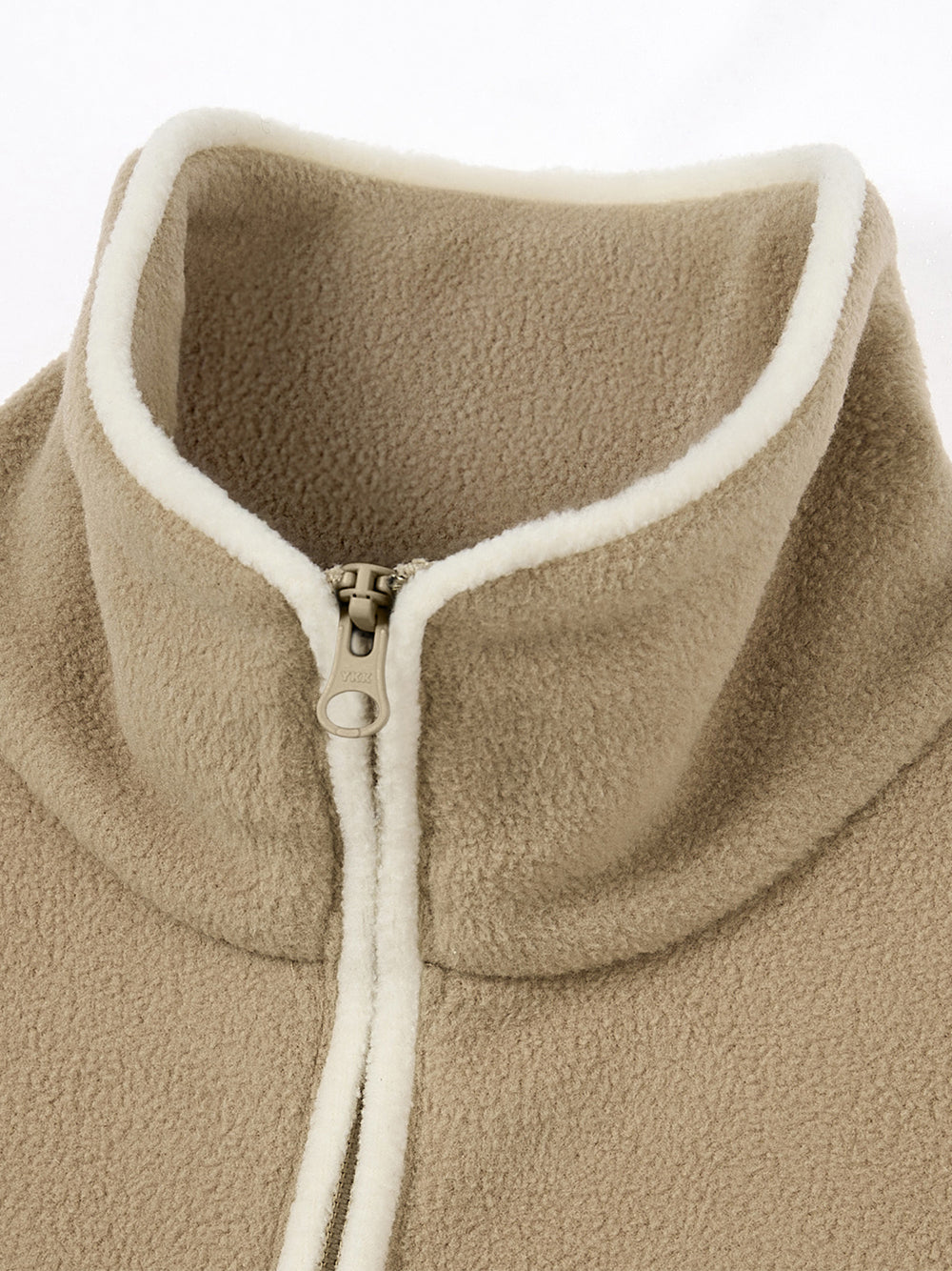 Fleece Half Zip-Up Beige