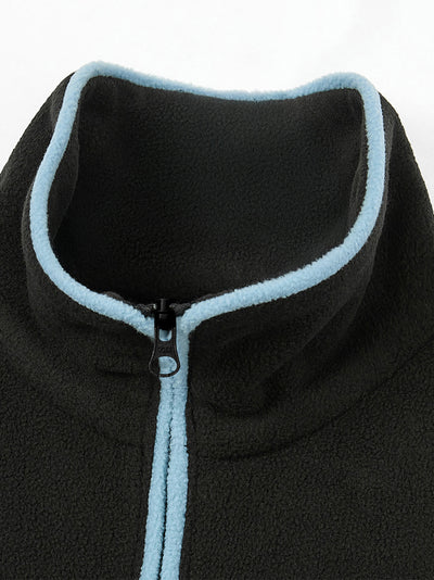 Fleece Half Zip-Up Black