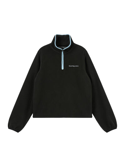 Fleece Half Zip-Up Black