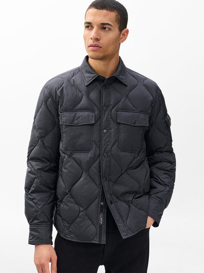 Padded Dane Shirt Jacket (Black)