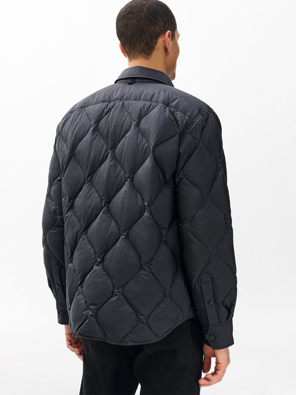Padded Dane Shirt Jacket (Black)