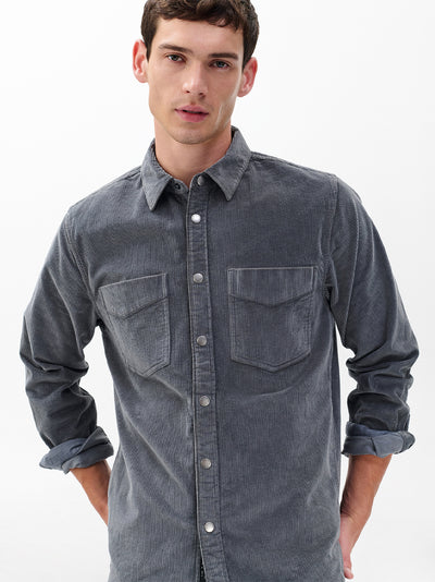 Corduroy CPO Shirt (Slate)